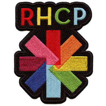 Red Hot Chili Peppers Rainbow Asterisk Patch California Rock Band Embroidered Iron On