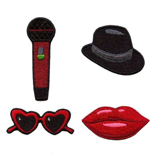 Mini patch rouge Pop Star Music Artist Lover brodé thermocollant
