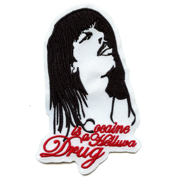 Cocaine Is One Hell Of A Drug Patch Rock Star Party Embroidered Iron On