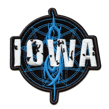 Slipknot Iowa Rock Band Patch Blue Metal Album Embroidered Iron On