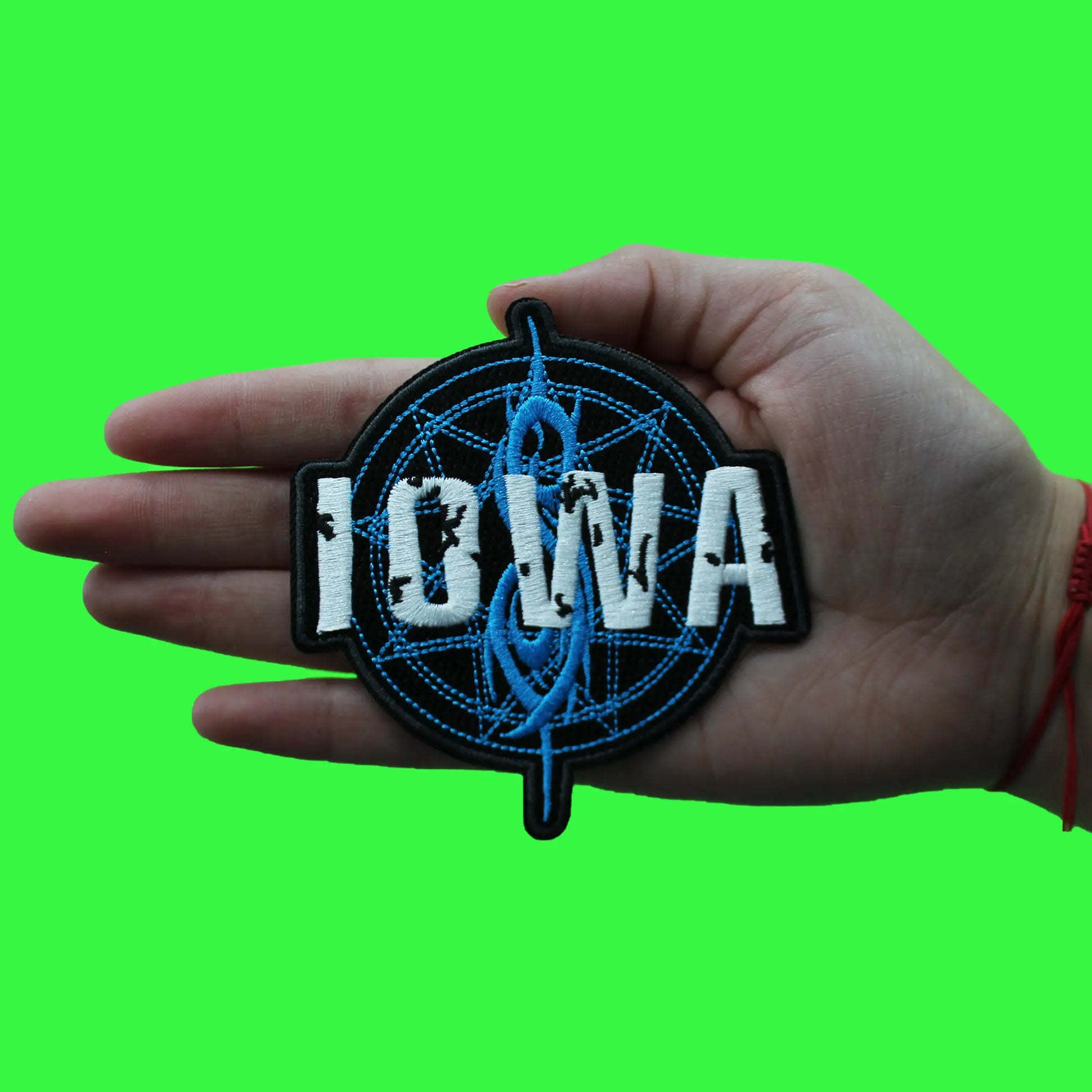 Slipknot Iowa Rock Band Patch Blue Metal Album Embroidered Iron On