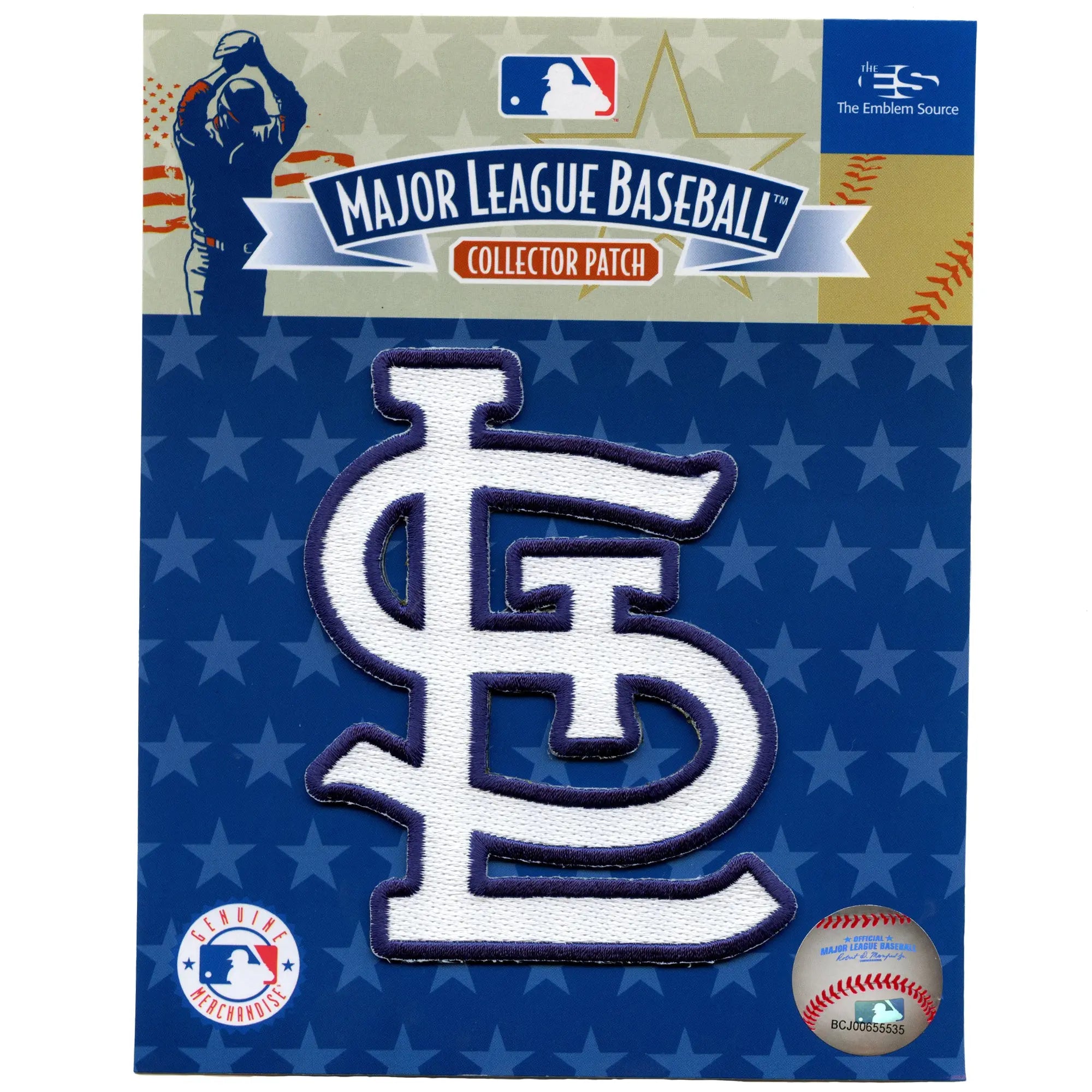 St. Louis Cardinals STL White Letter Logo Script Patch Embroidered Iron On