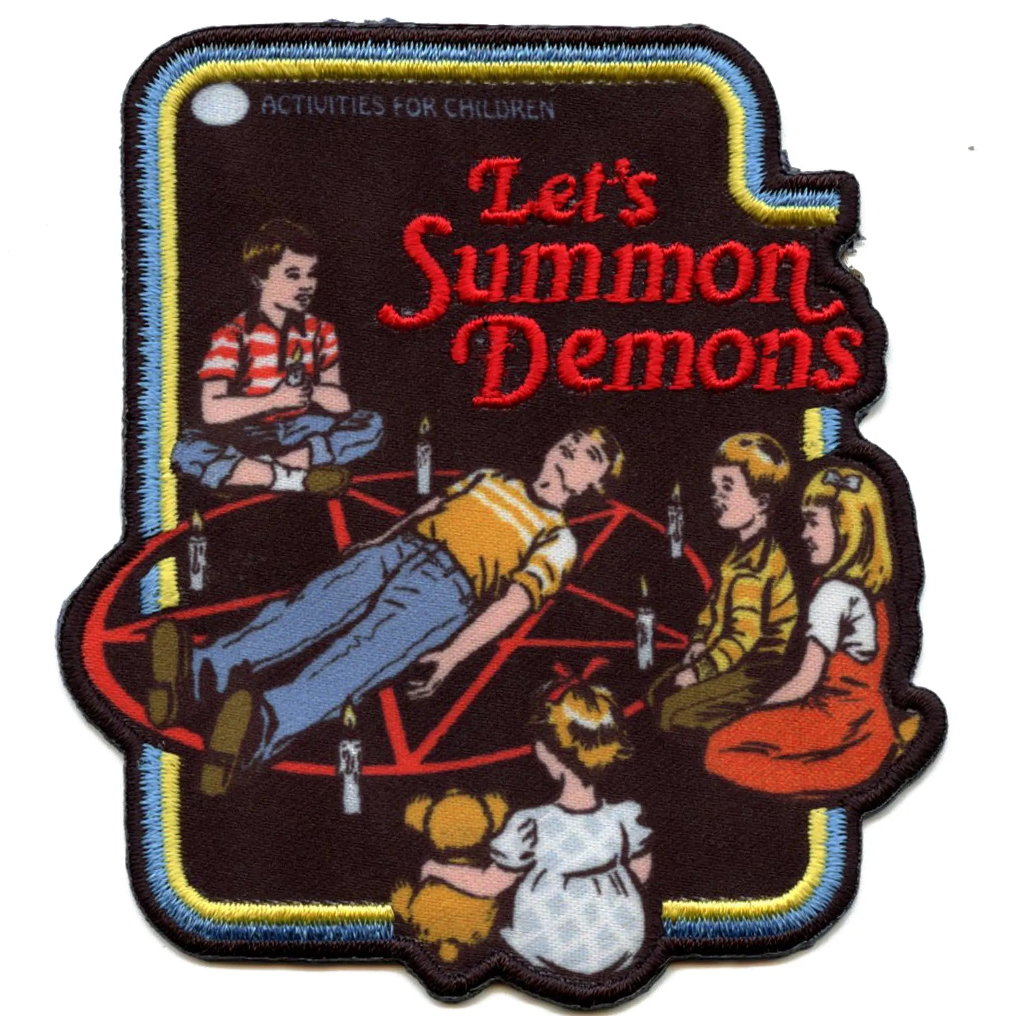 Steven Rhodes Let's Summon Demons Activités pour enfants Patch Pentagramme Cercle Maléfique Broderie Sublimée Thermocollante