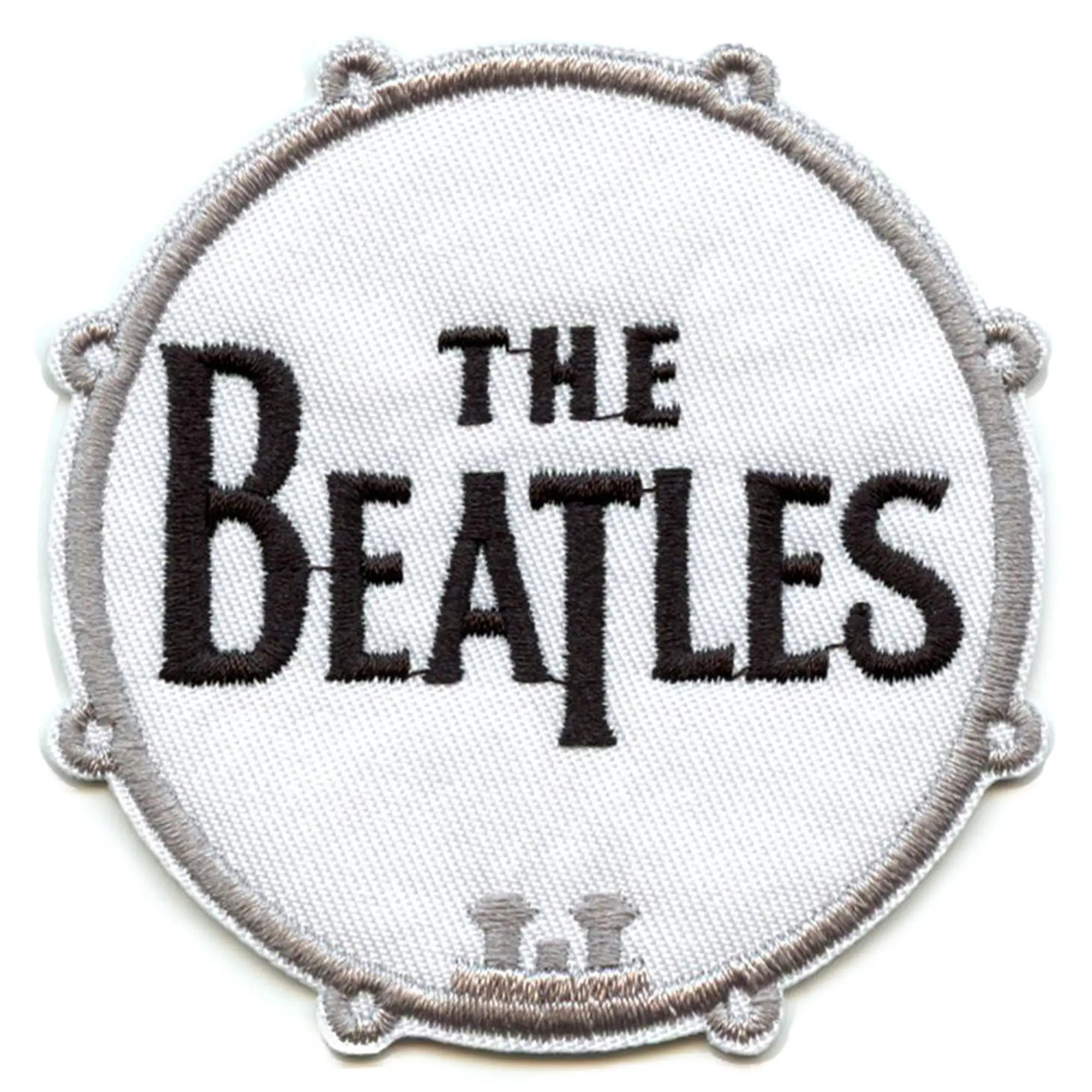 Patch avec logo de batterie des Beatles, groupe de rock emblématique, brodé à repasser