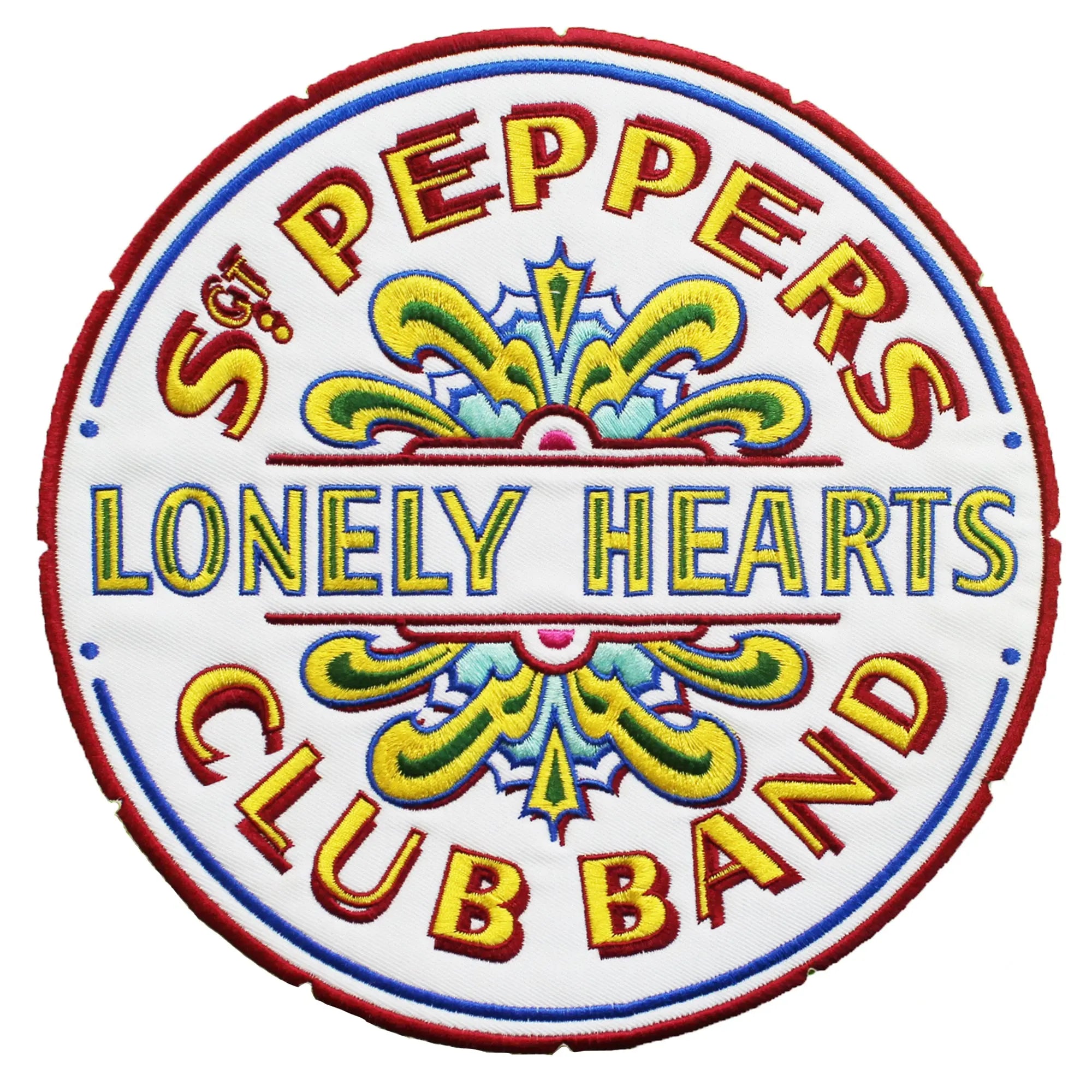 Patch XL du groupe de rock emblématique The Beatles Sgt Peppers Club brodé à repasser