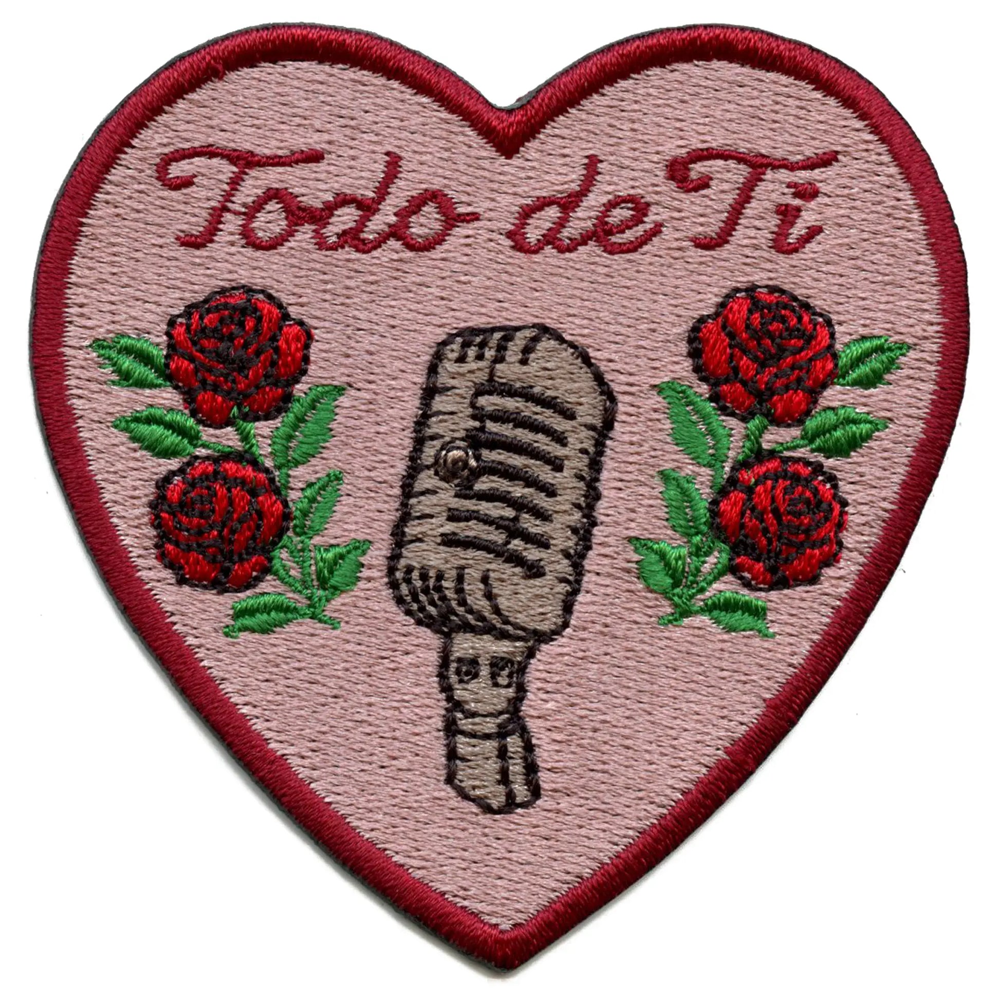 Todo De Ti Patch Latino Reggaeton Artist Heart Embroidered Iron on