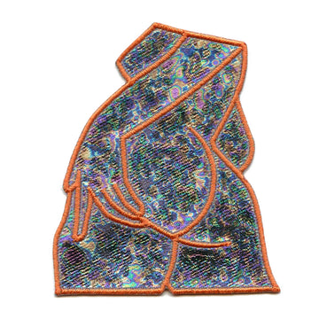 Trippy Cosmic Booty Patch Nude Silhouette Vinyl Embroidered Iron On
