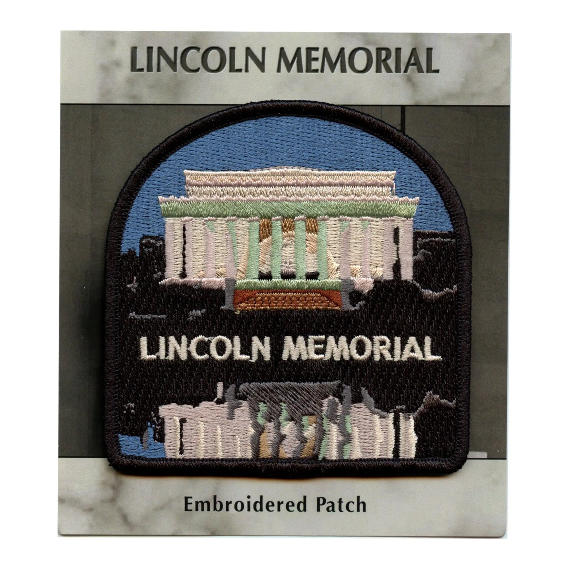 Abraham Lincoln Memorial Monument Patch National Mall Travel Embroidered Iron On