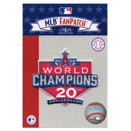 Anaheim Angels 2002 World Series Champions 20th Anniversary Jersey Patch