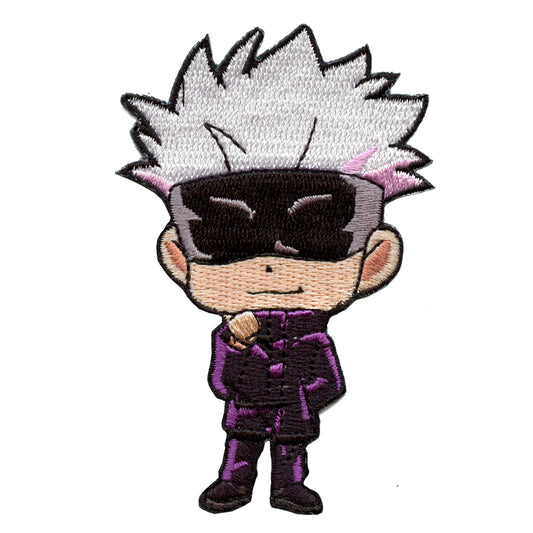 Jujutsu Kaisen Satoru Chibi Patch High School Blindfold Embroidered Iron On