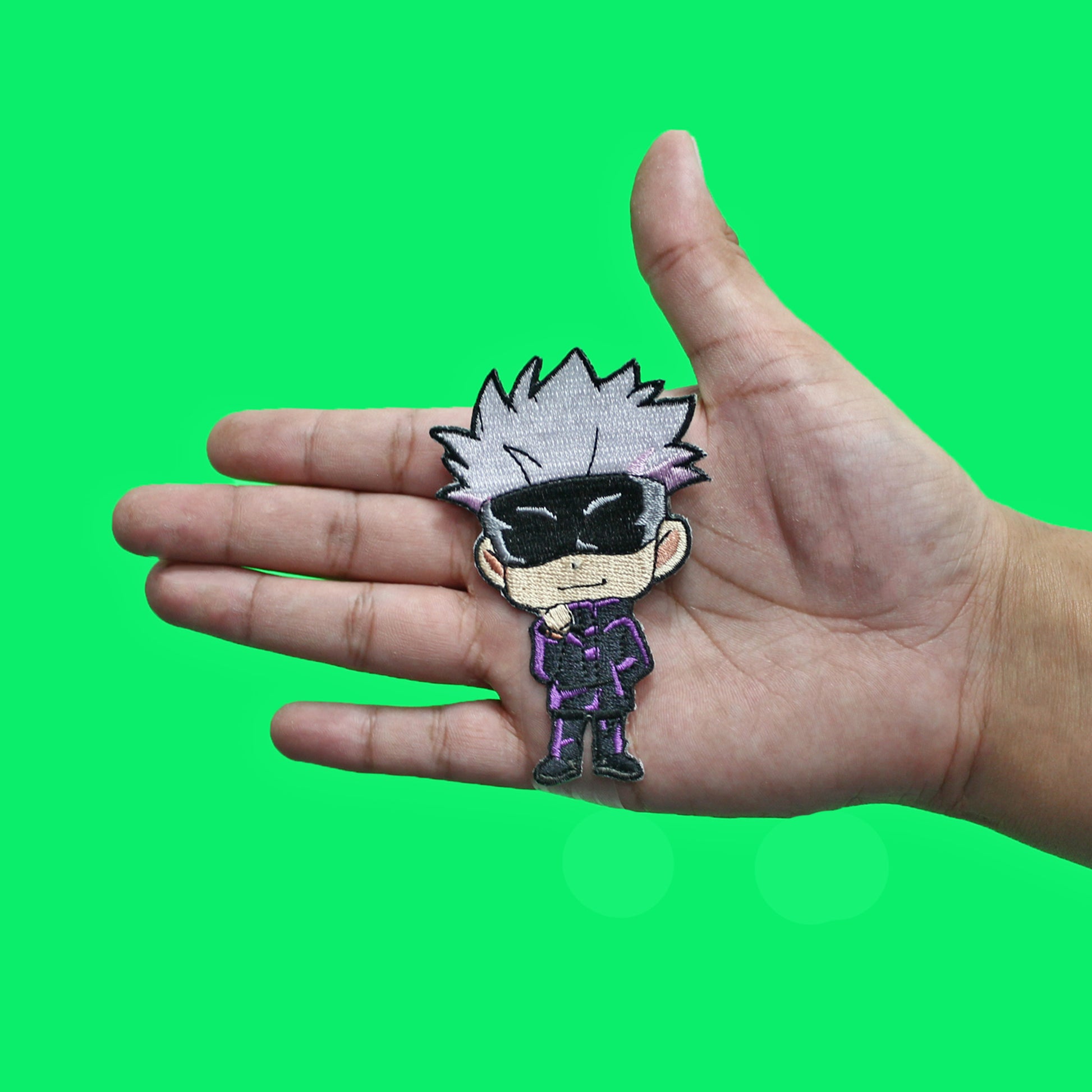Jujutsu Kaisen Satoru Chibi Patch High School Blindfold Embroidered Iron On