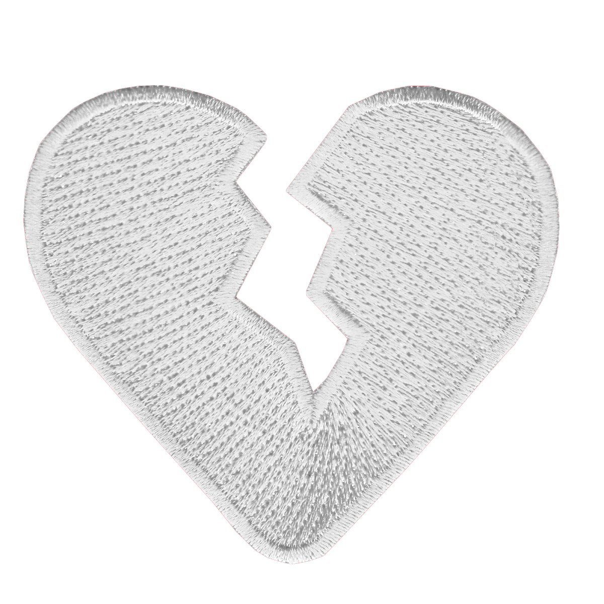 Broken Heart Embroidered Iron On Patch 