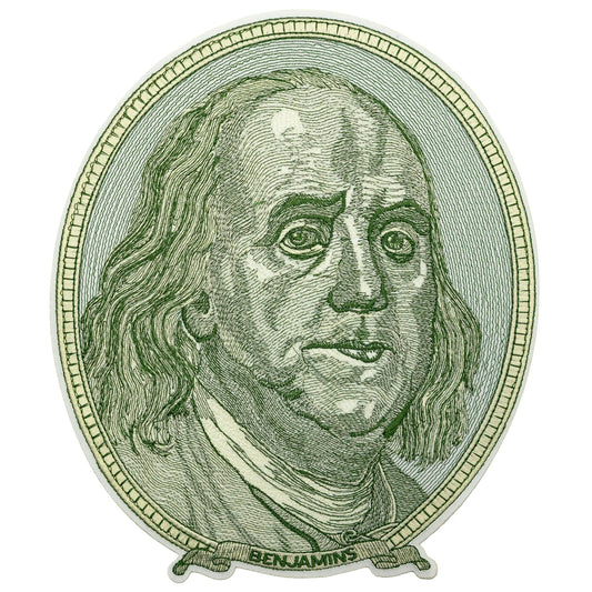 Benjamin Franklin Money Back Patch Cash XL Jacket Embroidered Iron On