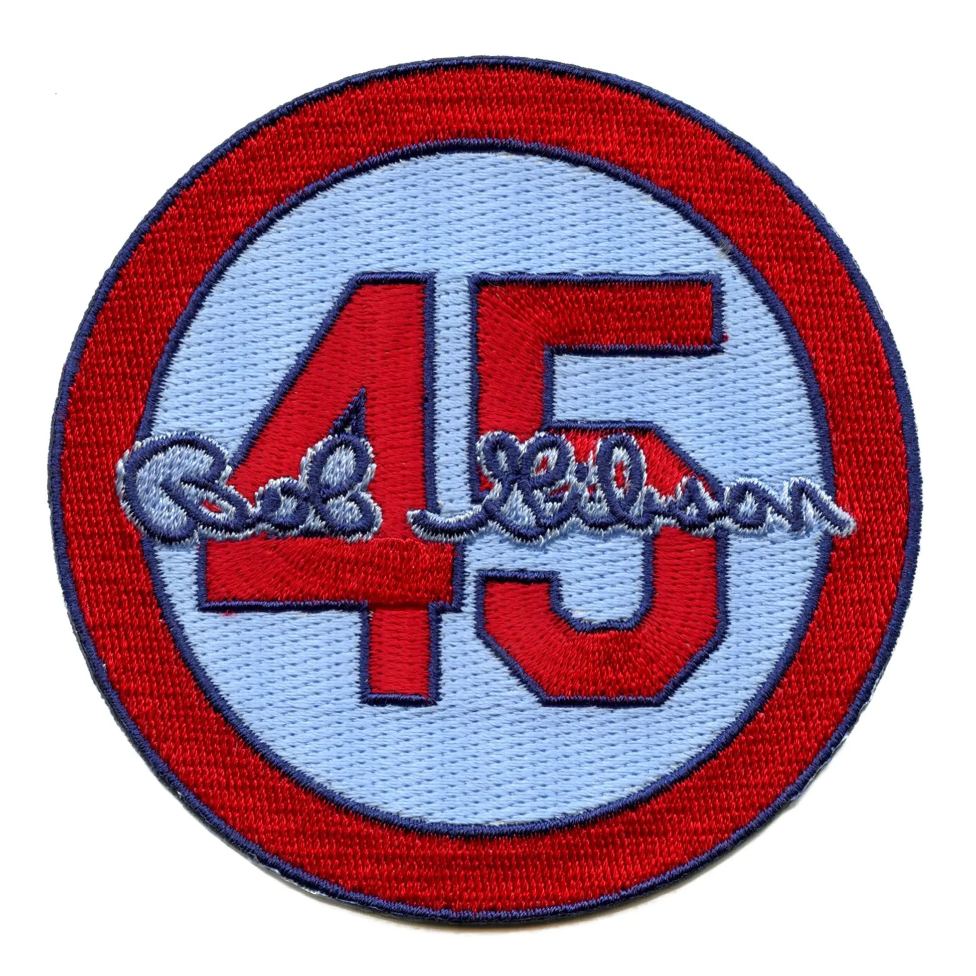 Bob Gibson 45 Memorial St. Louis Cardinals Embroidered Patch (Blue) 