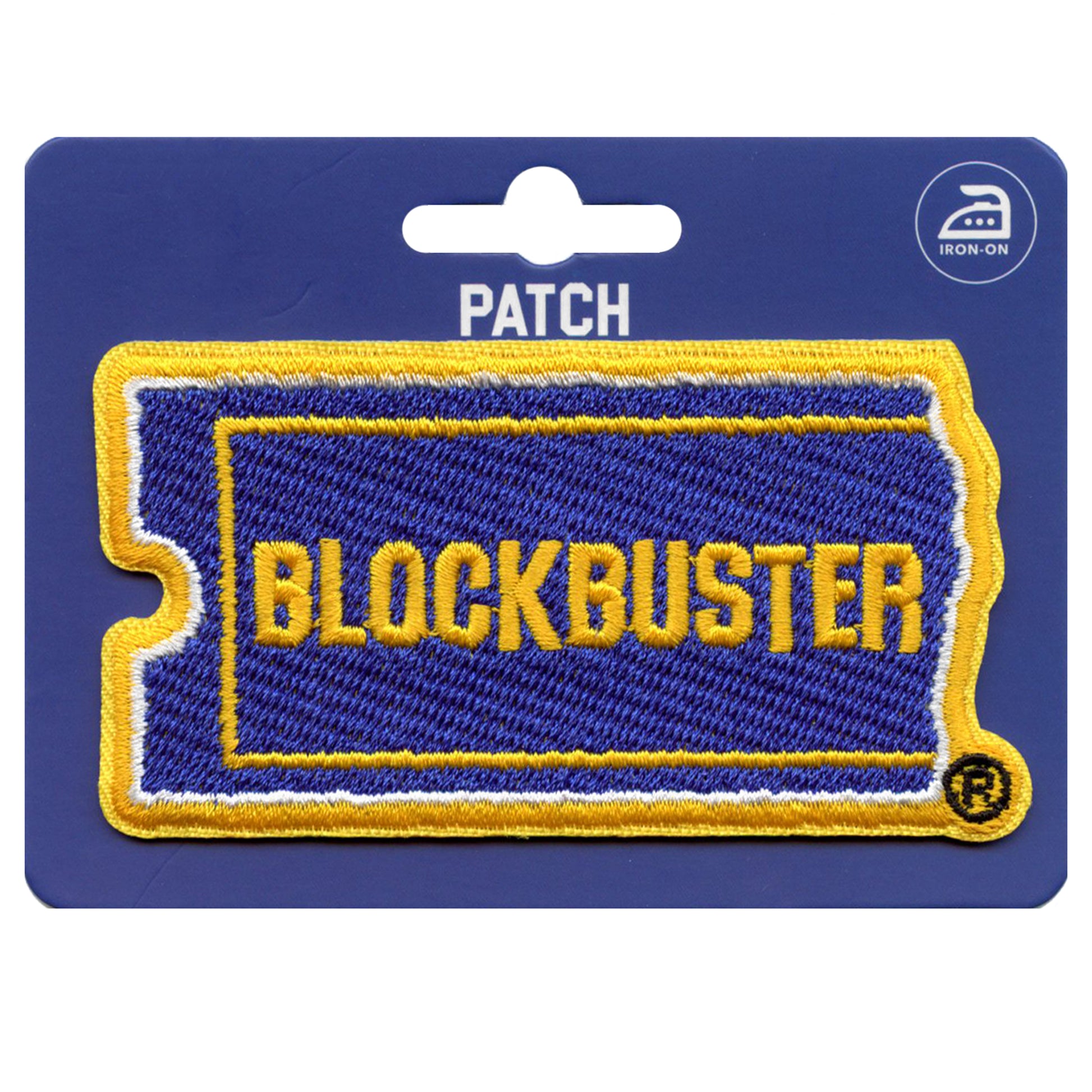 Blockbuster Iconic Ticket Logo Patch Video Rental Service Embroidered Iron On