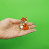 Cartoon Orange Fox Full Body Embroidered Iron On Patch 