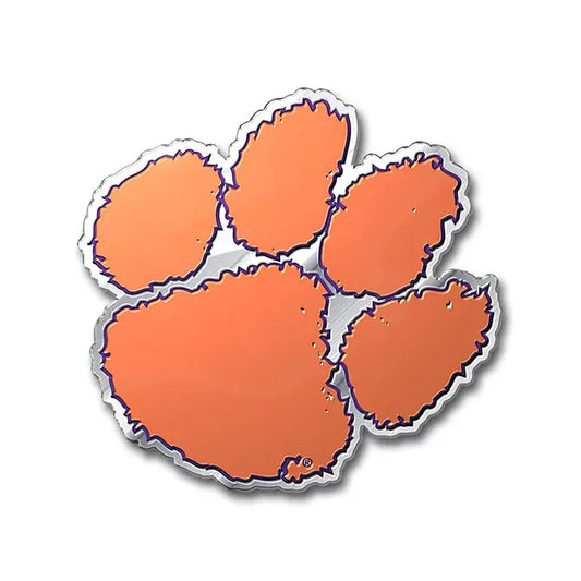 Clemson Tigers Colored Aluminum Car Auto Emblem 