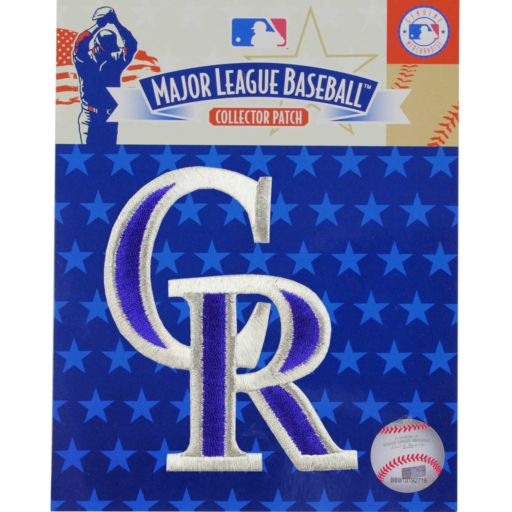 Colorado Rockies 'CR' Script Hat Logo Patch 
