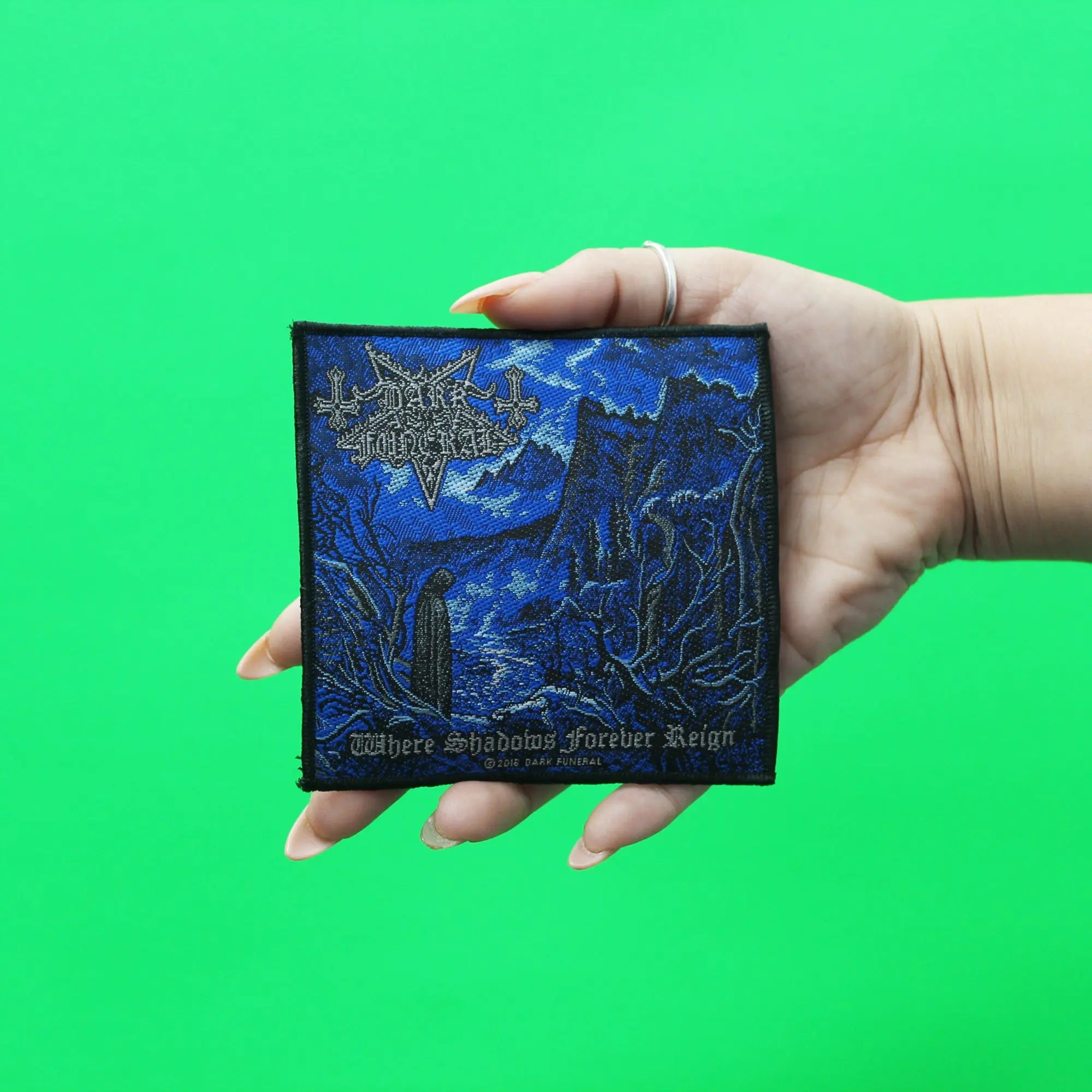 2018 Dark Funeral Where Shadows Forever Reign Woven Sew On Patch 