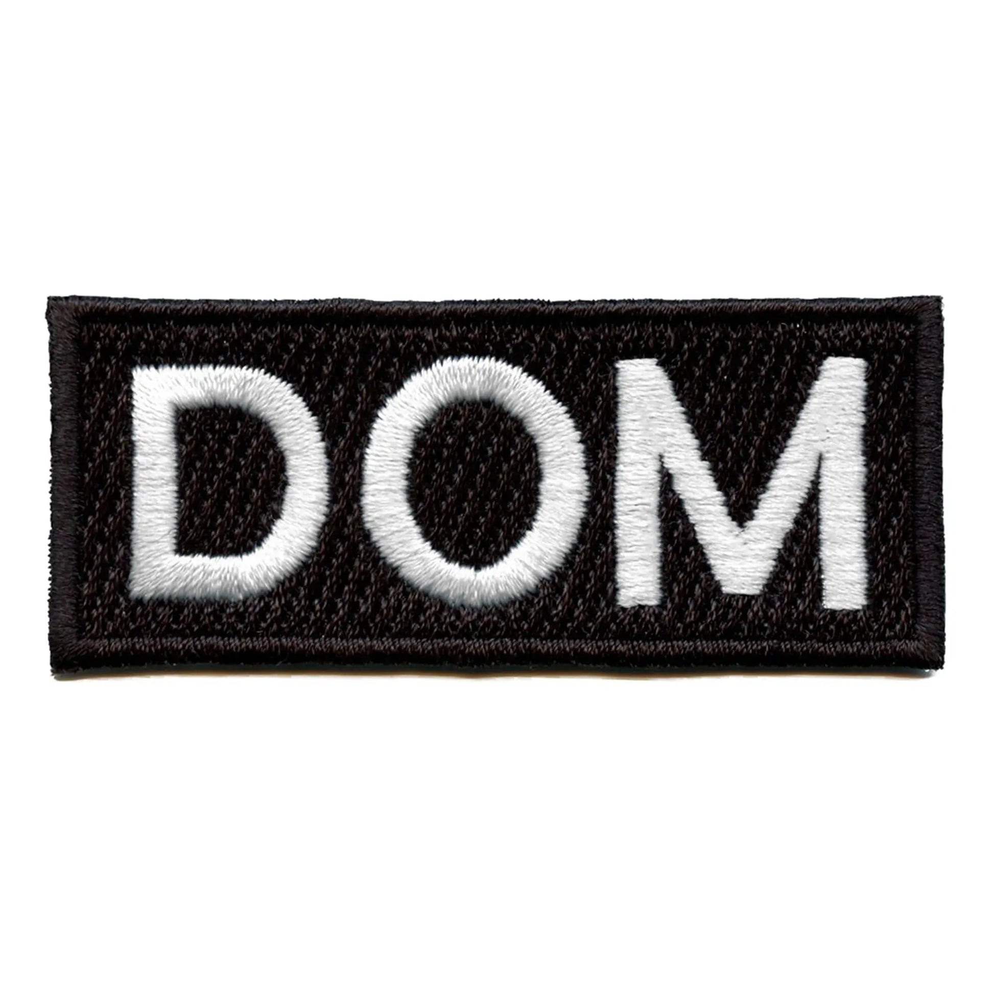 Dom Tag Box Logo Patch Dominant Role Preference Embroidered Iron On 