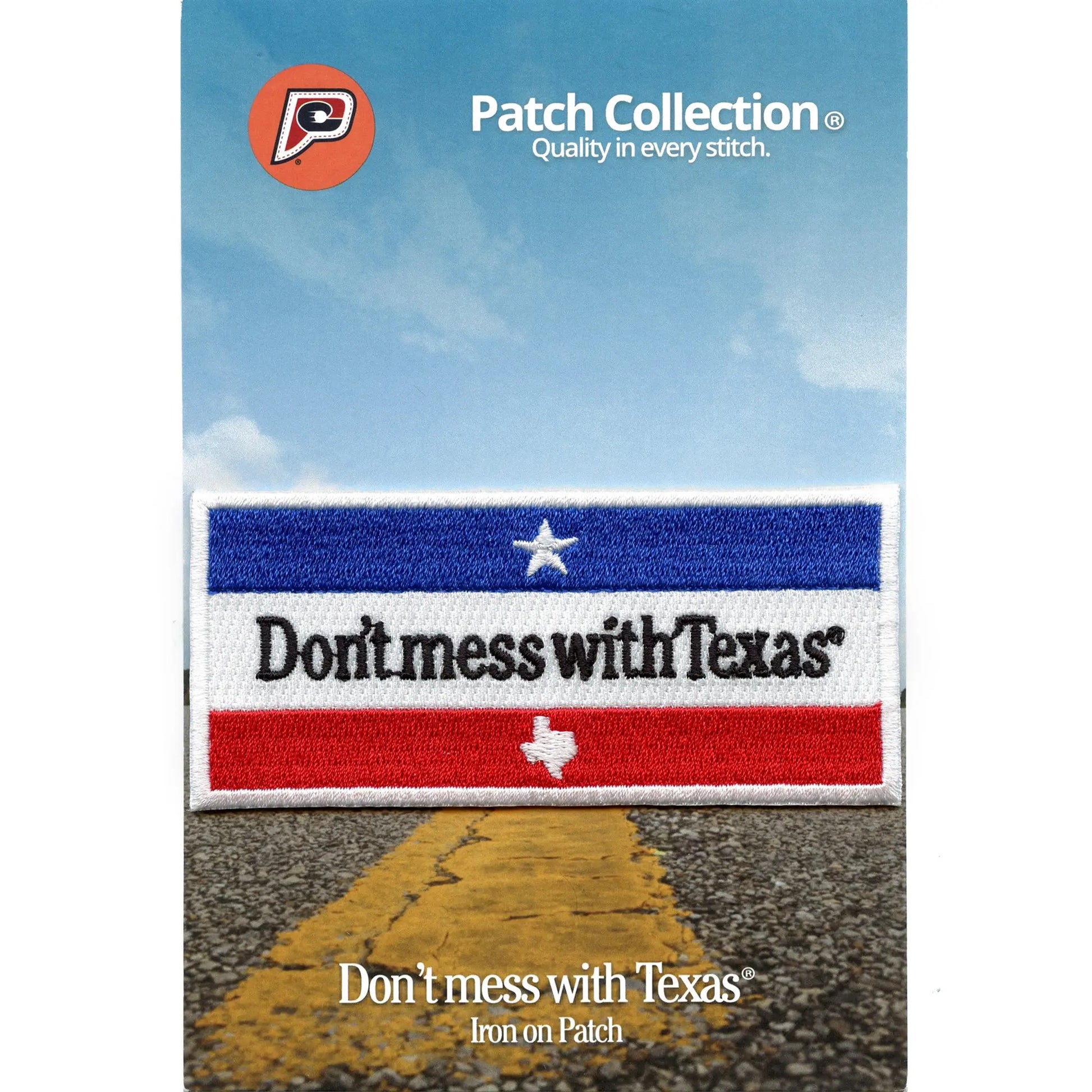 Official Don't Mess With Texas Patch Long Box Embroidered Iron On 