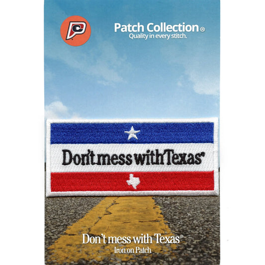 Official Don't Mess With Texas Patch Long Box Embroidered Iron On 