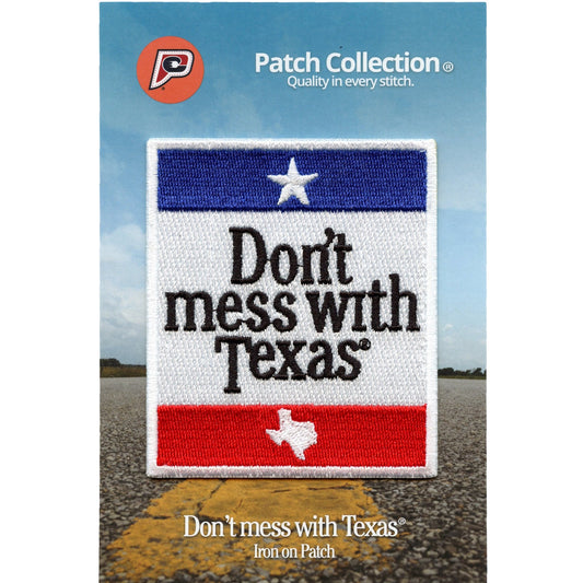 Don't Mess With Texas Box Logo Iron On Embroidered Patch