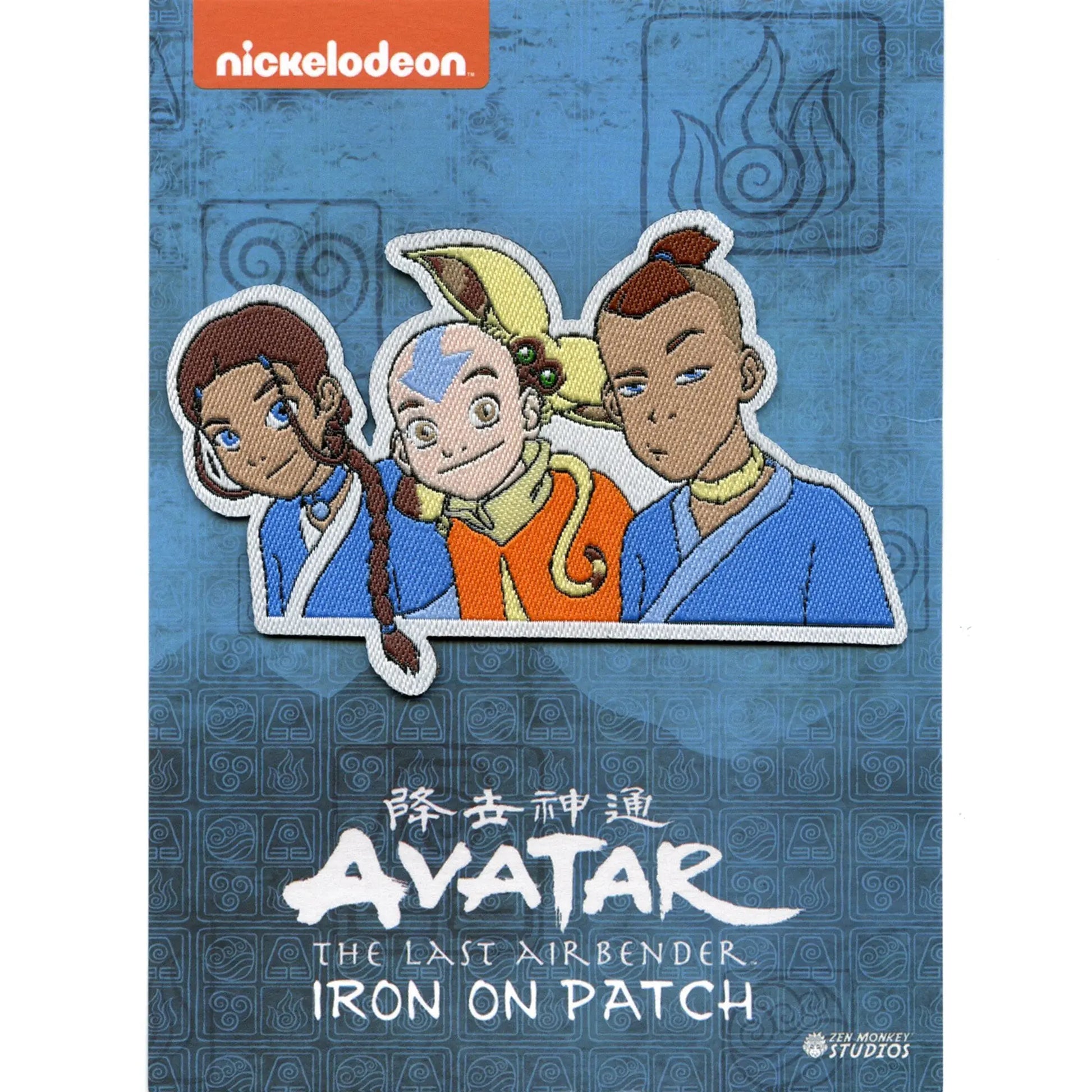 Official Avatar: The Last Airbender Patch Friend Group With Momo Embroidered Iron On 
