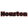 Houston Orange and Navy Chenille Patch Texas Fabric Iron On 