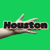 Houston Orange and Navy Chenille Patch Texas Fabric Iron On 