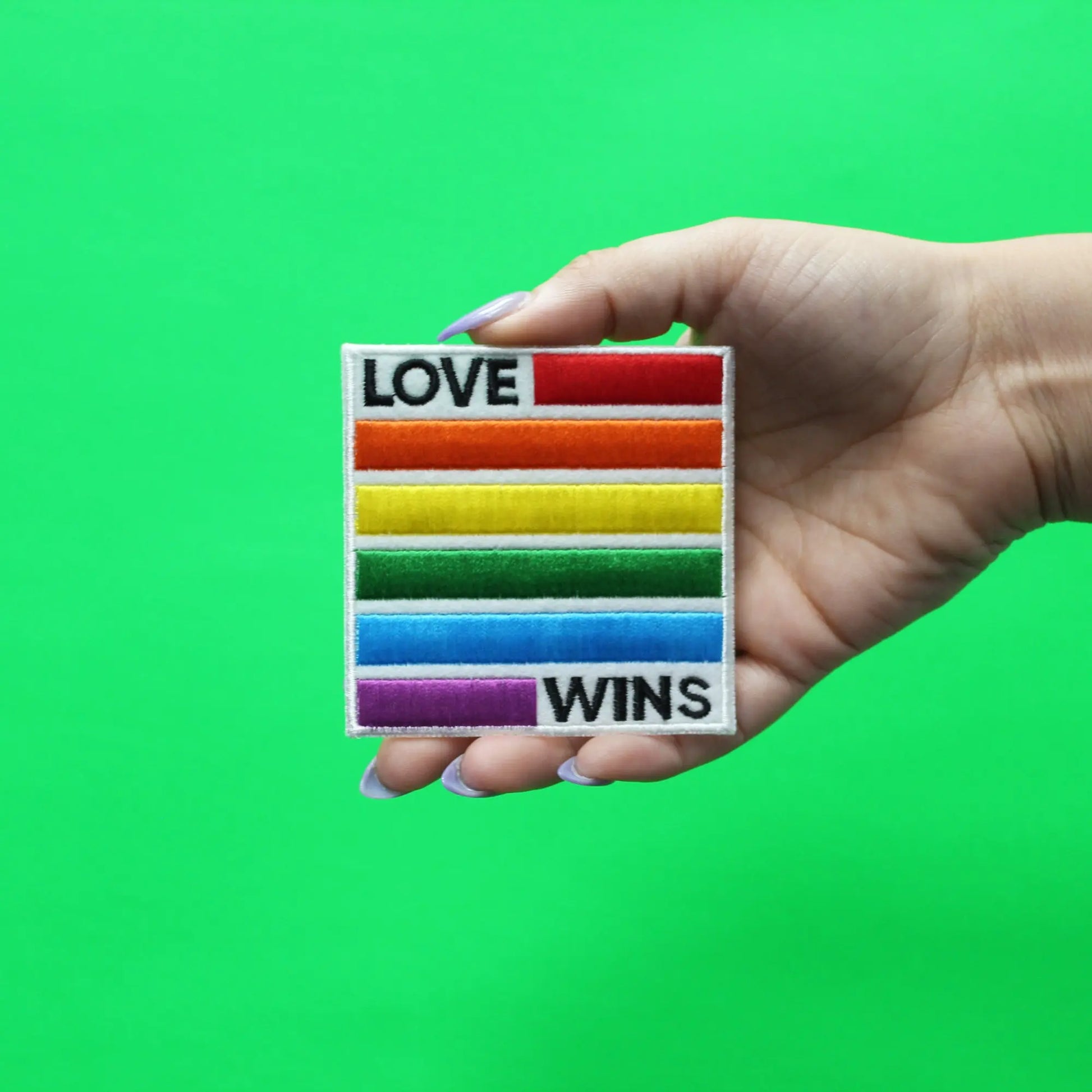 Love Wins Patch LGBTQ+ Community Embroidered Iron On 