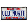 North Carolina License Plate Patch Old North Travel Embroidered Iron On