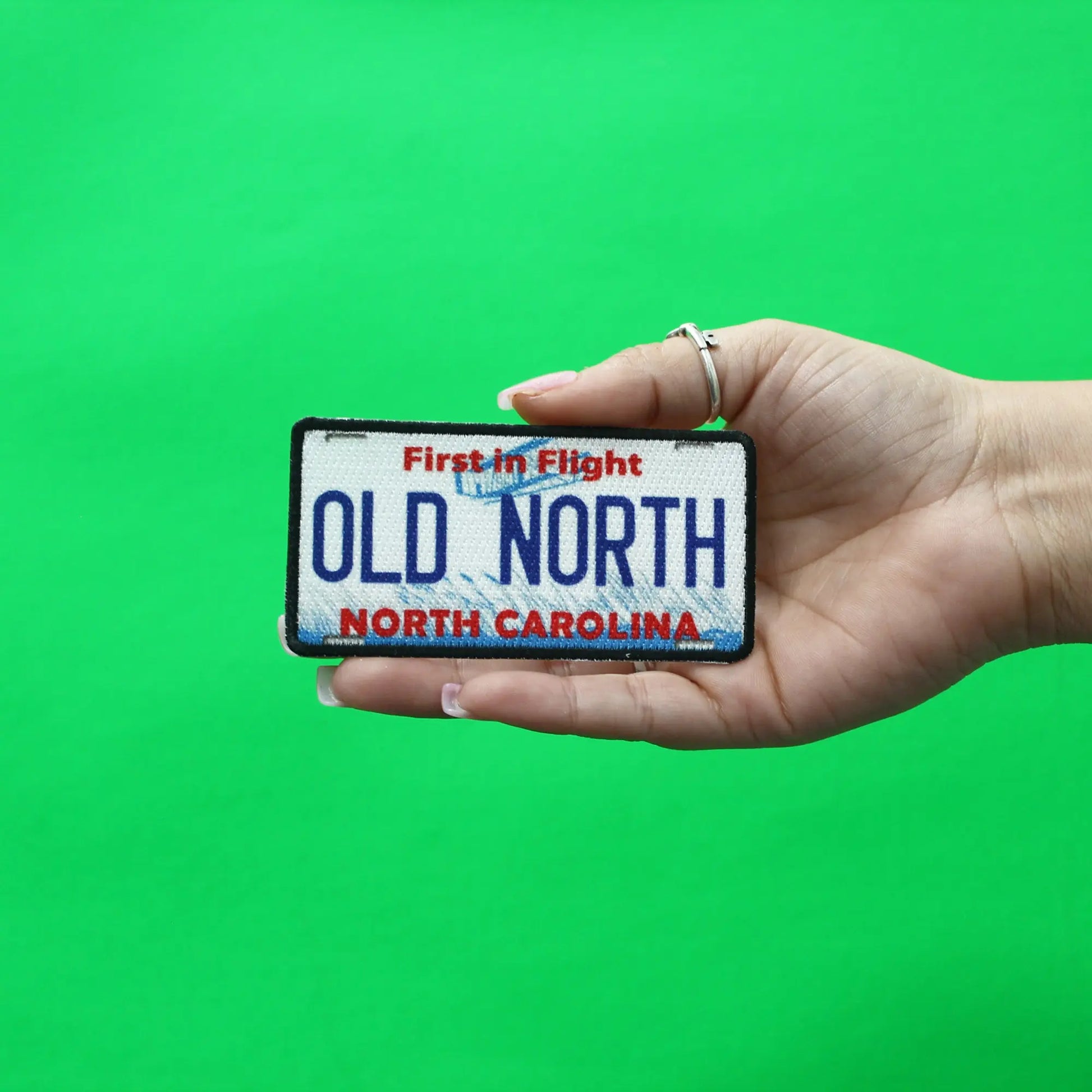 North Carolina License Plate Patch Old North Travel Embroidered Iron On