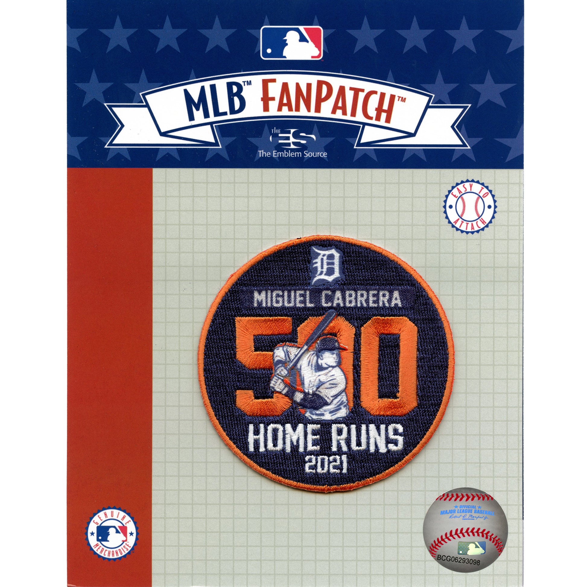 Detroit Tigers Miguel Cabrera 500 Homeruns Commemorative Patch 