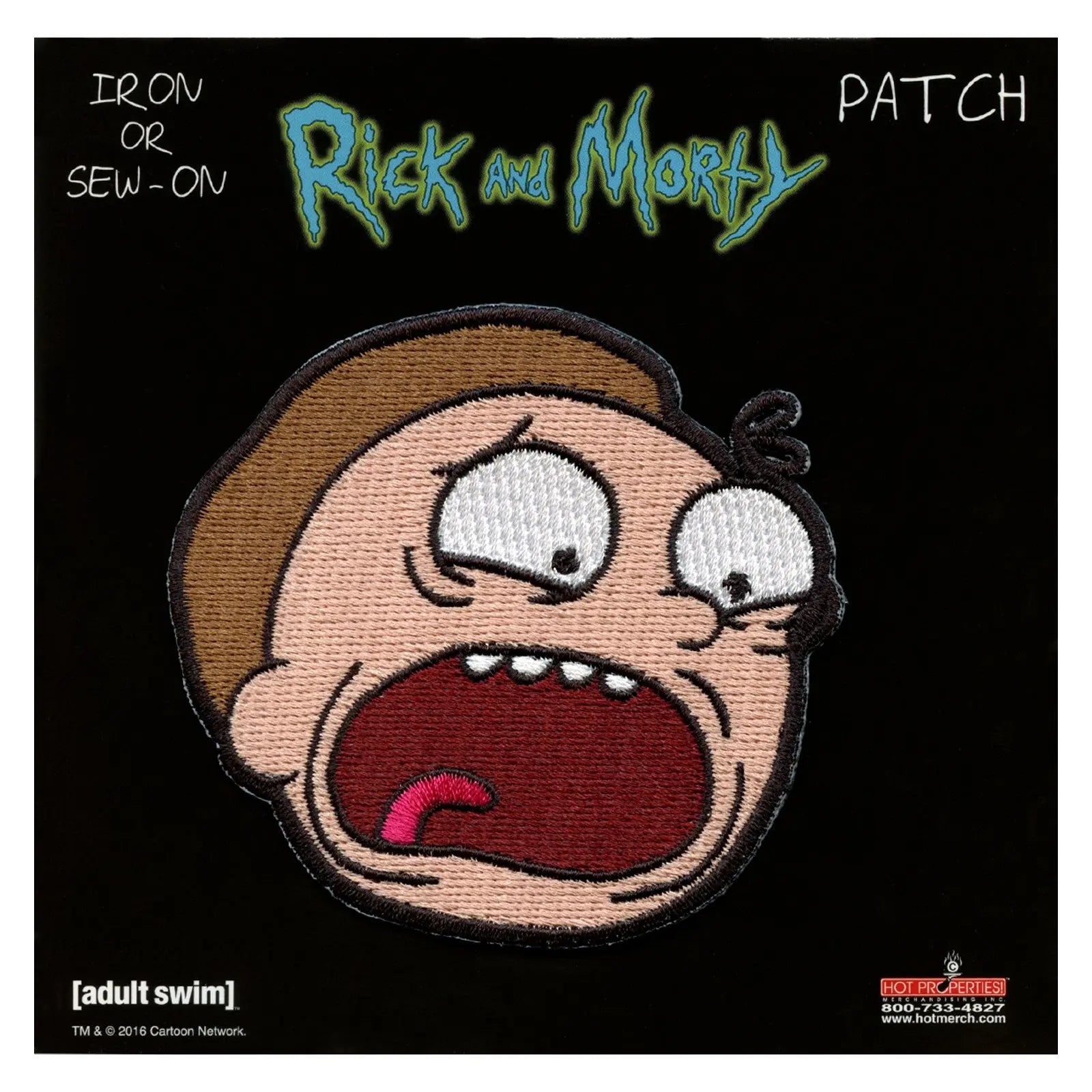 Rick and Morty Screaming Morty Head Embroidered Iron On Patch 
