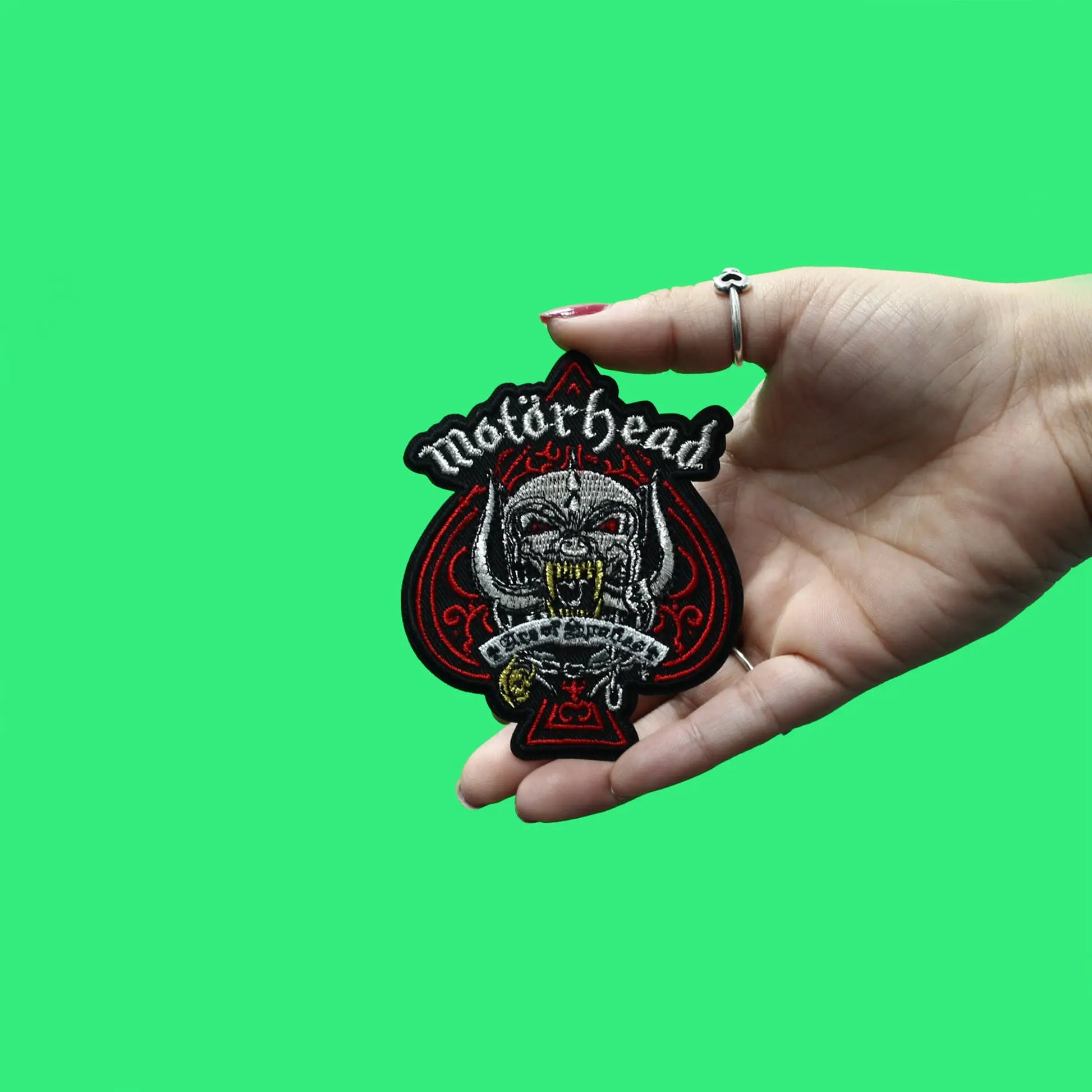 Motorhead Patch Metallic Ace of Spades Embroidered Iron 