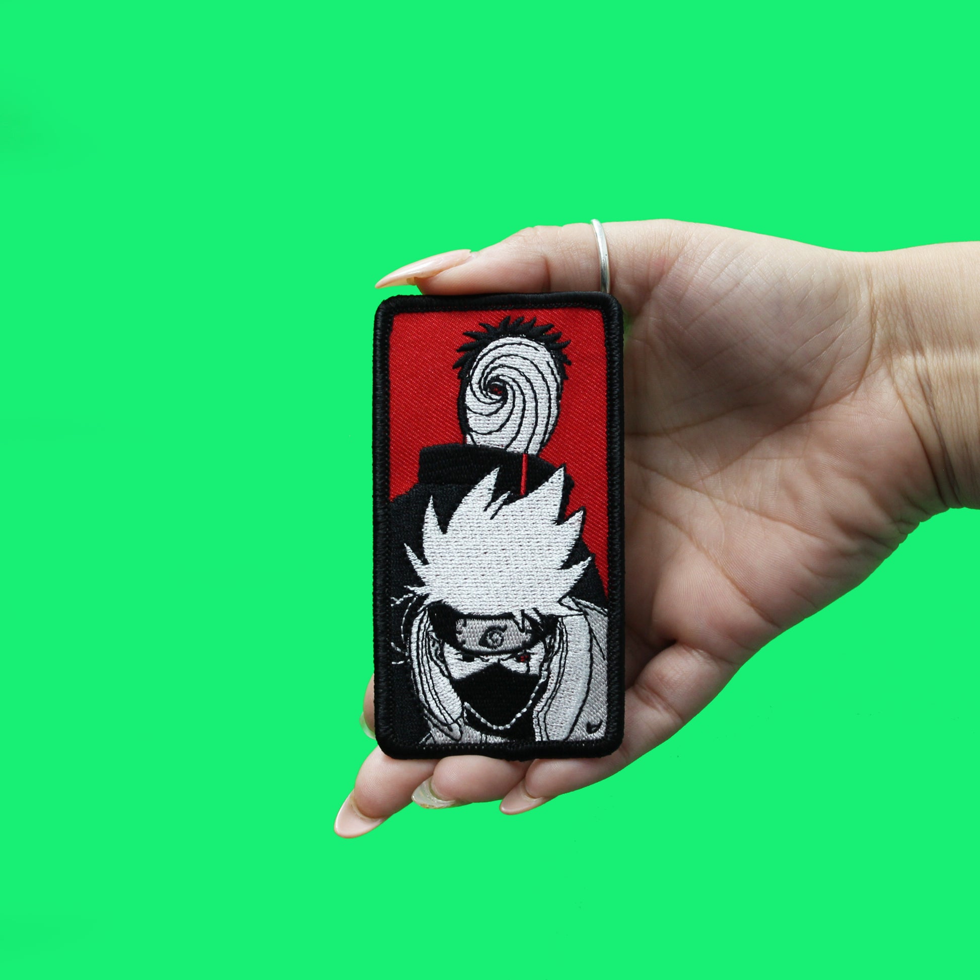 Naruto Anime Patch Kakashi And Obito Embroidered Iron On 