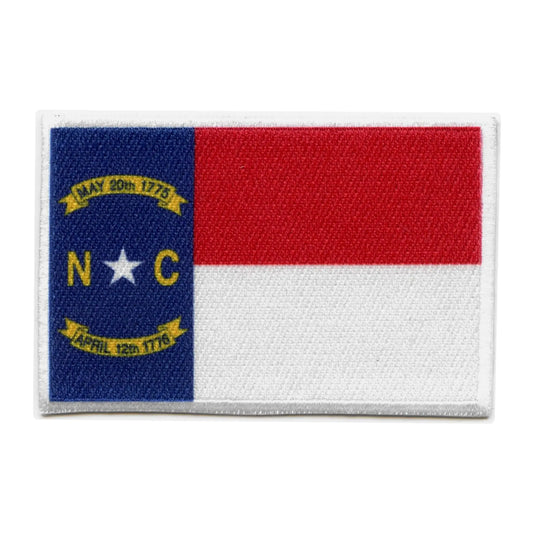 North Carolina Patch State Flag Embroidered Iron On 