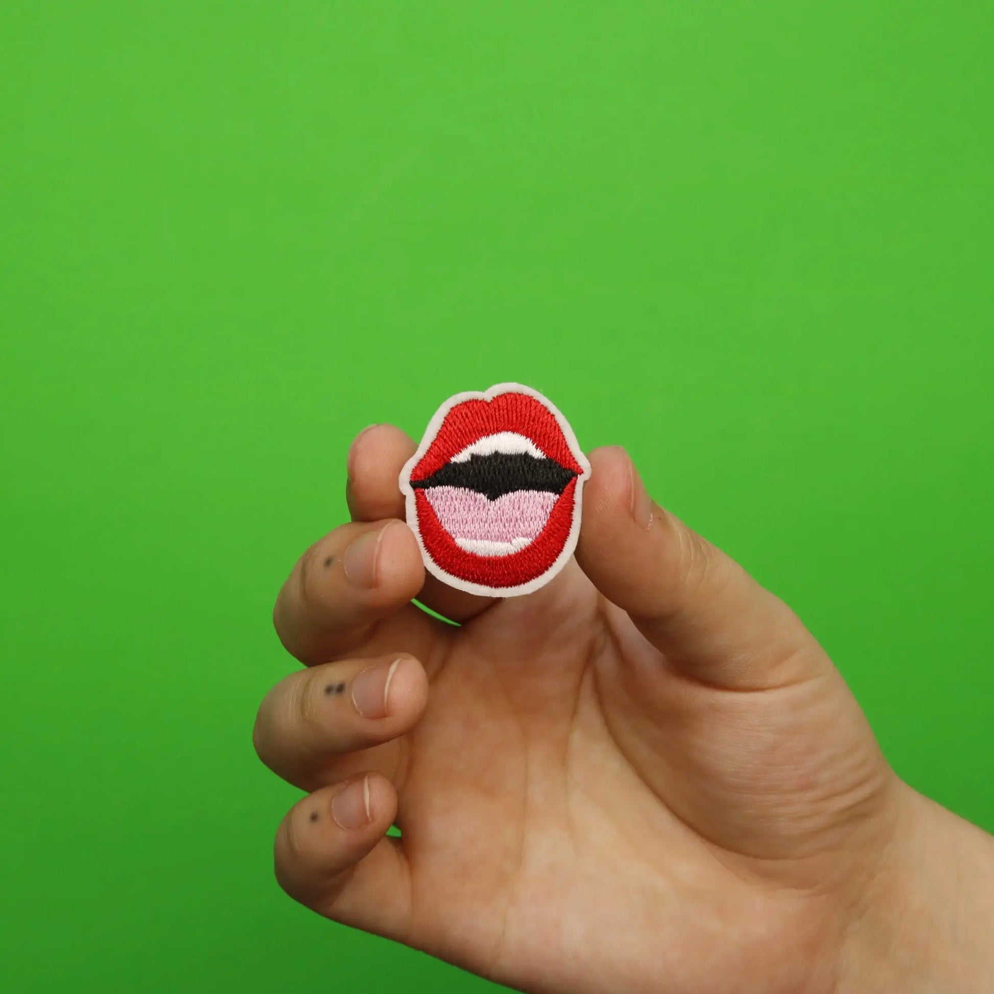 Singing Mouth Embroidered Iron On Patch 