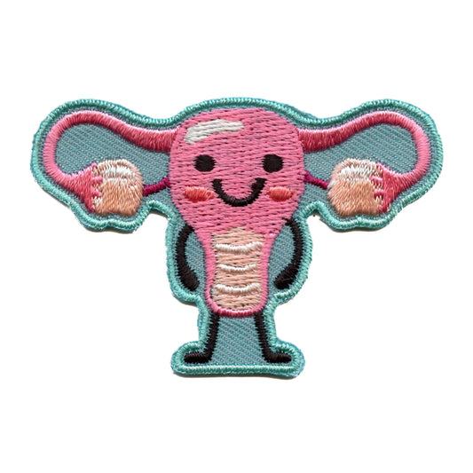 Happy Ovaries And Uterus Patch Science Anatomy Health Embroidered Iron On 