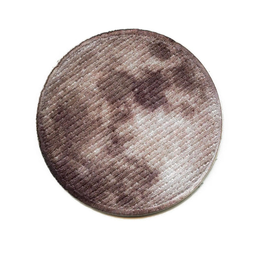 Earth's Moon Solar System Foto Patch 1 of 12 Embroidered Iron On 