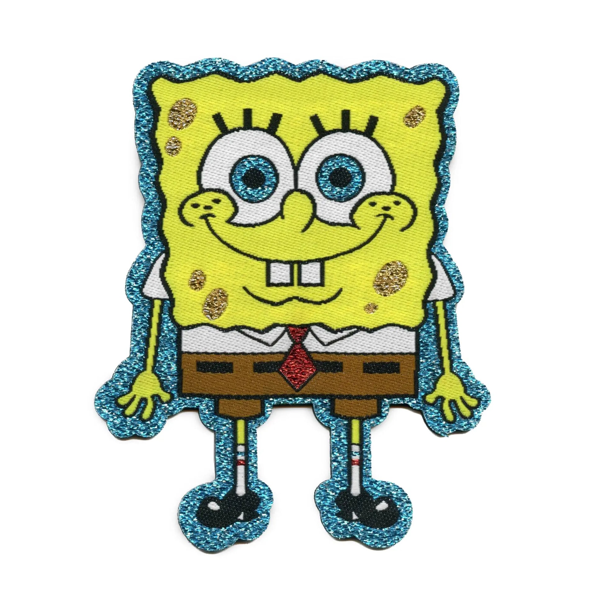 Spongebob Squarepants Smiling Patch Funny Kids Television Woven Iron On 