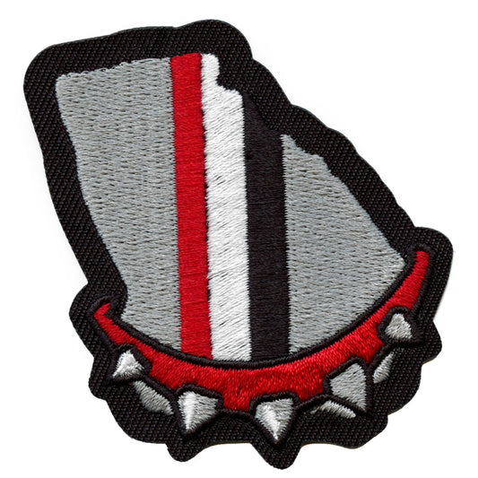 State of Georgia Patch Dog Collar Embroidered Iron On 