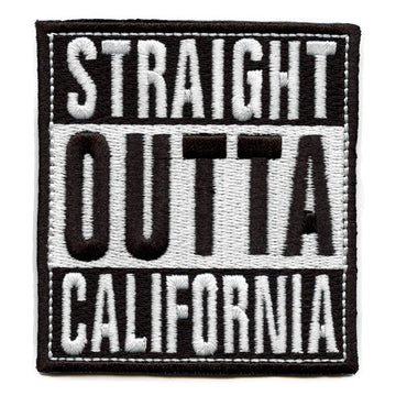 Straight Outta California Patch Embroidered Iron On 