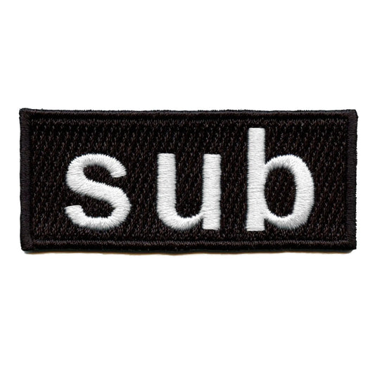 Sub Tag Box Logo Patch Submissive Role Preference Embroidered Iron On 