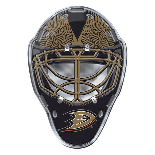 Anaheim Ducks Goalie Mask Colored Aluminum Car Auto Emblem 