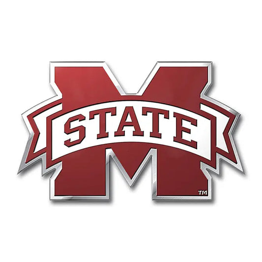Mississippi State Bulldogs Colored Aluminum Car Auto Emblem 