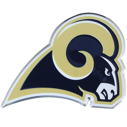 Los Angeles Rams Colored Aluminum Car Auto Emblem 