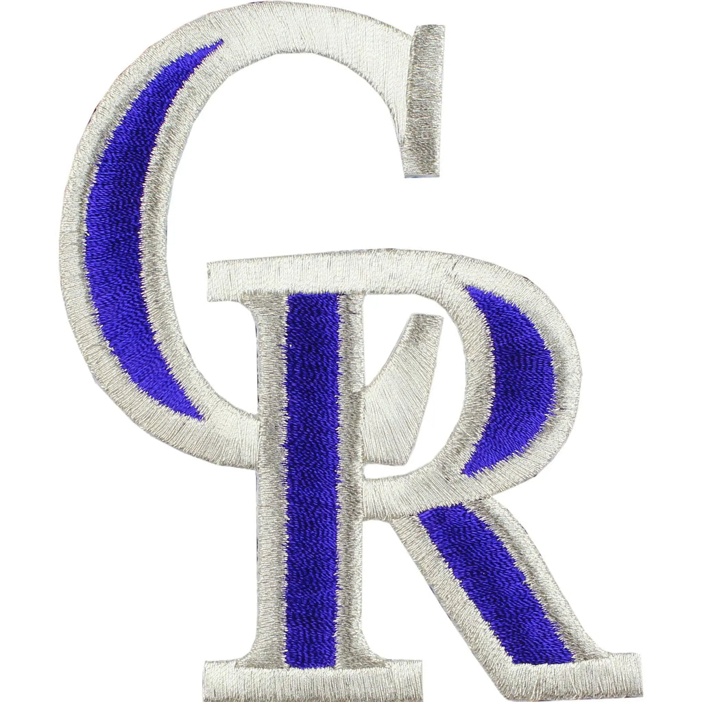 Colorado Rockies 'CR' Script Hat Logo Patch 