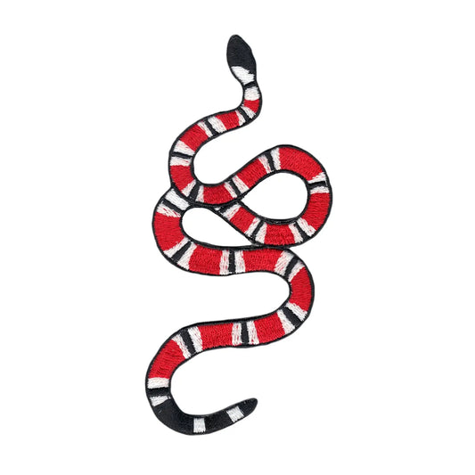 Red Coral Snake (ALT) Iron On Applique Patch 